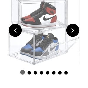 New Stackable Clear Shoe Storage Box Set Of 3